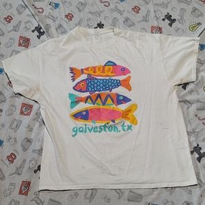 Vintage y2k Fish Art T Shirt